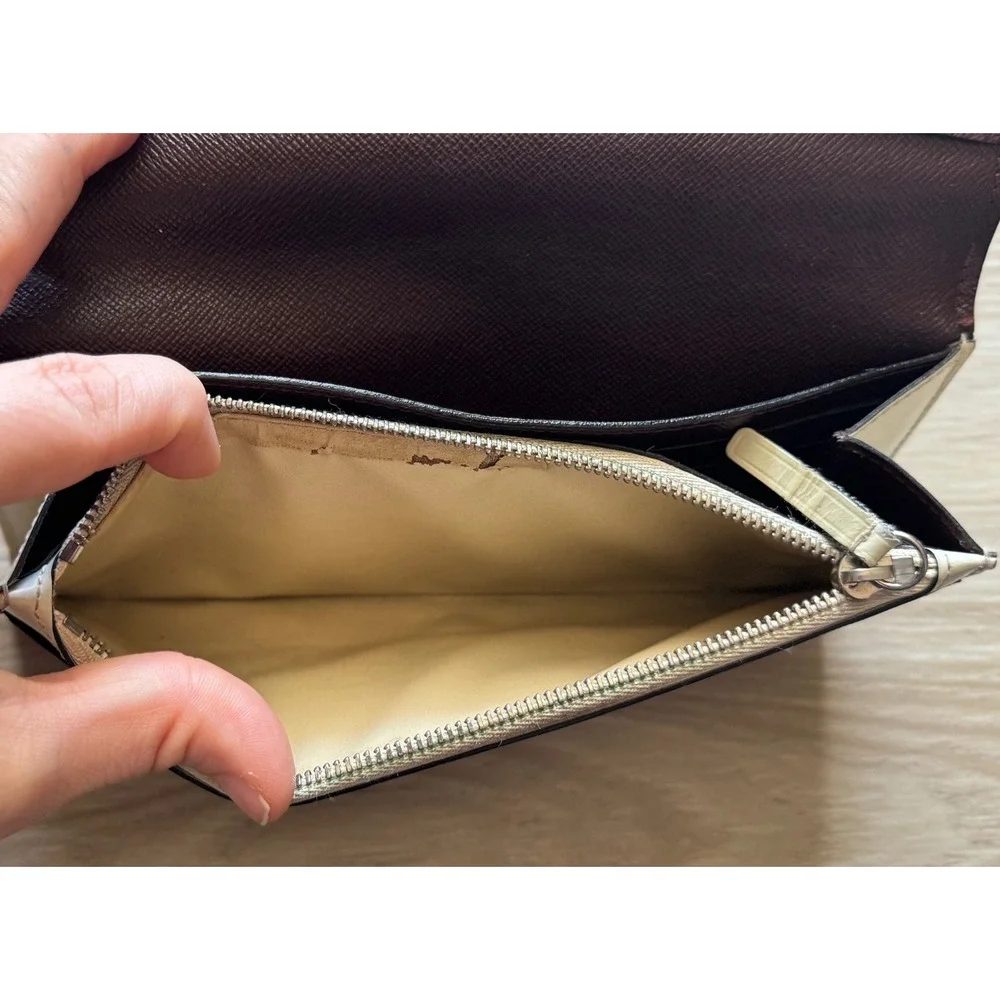 Louis Vuitton Sarah Wallet Epi Leather Tri-Color Black Pink Cream M61394